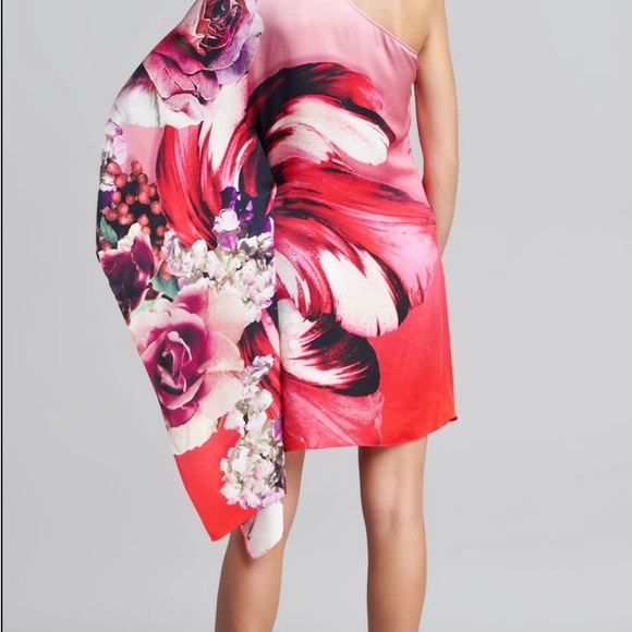 Roberto Cavalli One-Shoulder Draped Floral Dress. - Picture 6 of 6